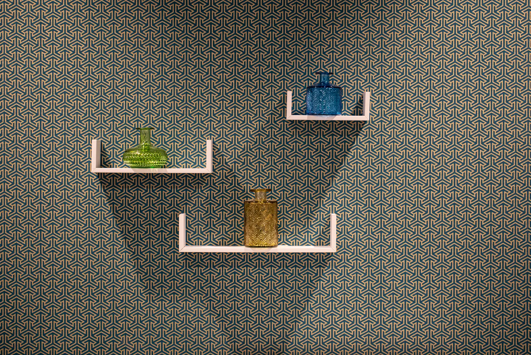 beautiful-modern-three-white-shelves-onn-abstract-wall-with-decorative-items-beautiful-vase