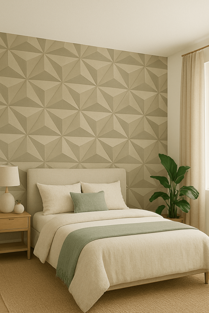 3D Geometric Patterns Wallpaper Designs for Bedrooms