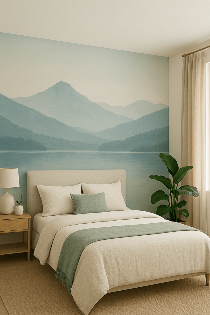 Murals and Panoramic Scenes Wallpaper Designs for Bedrooms