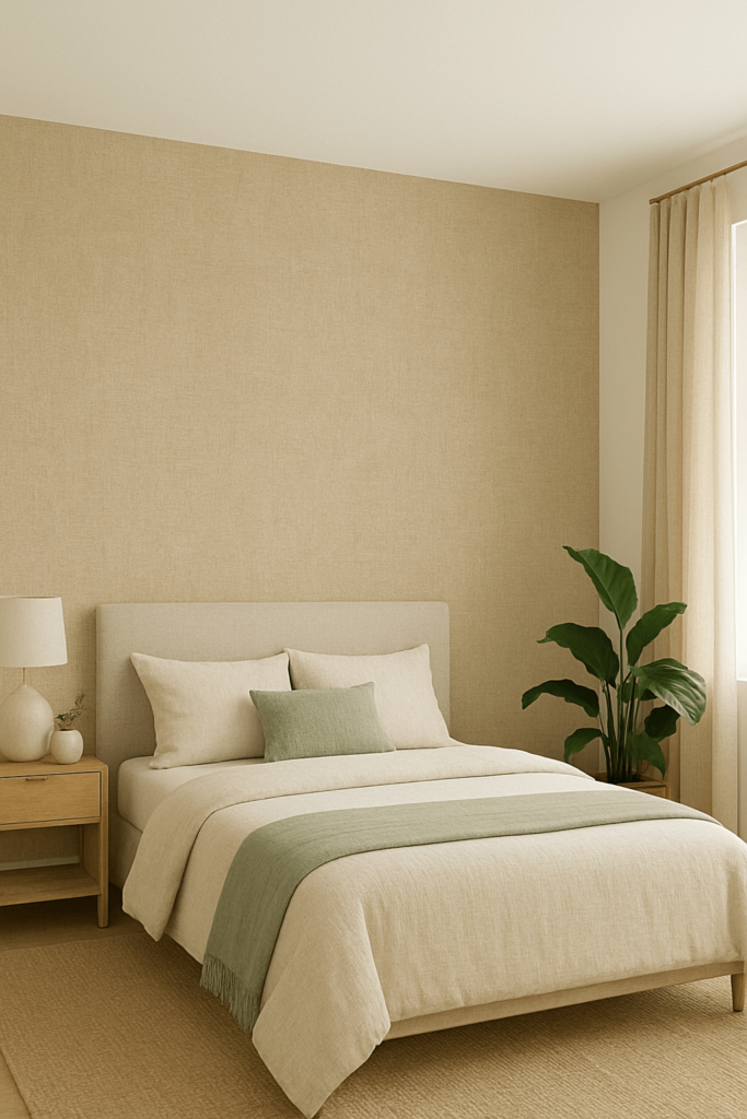Textured & Fabric-Effect Wallpapers Designs for Bedrooms