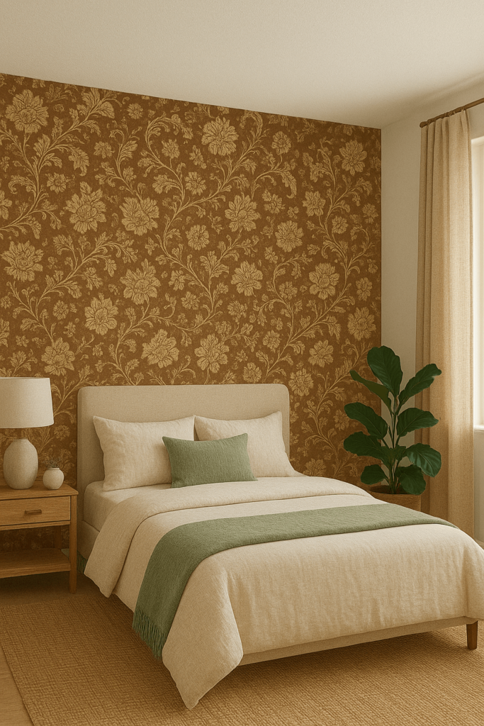 Vintage Revival Prints Wallpaper Designs for Bedrooms