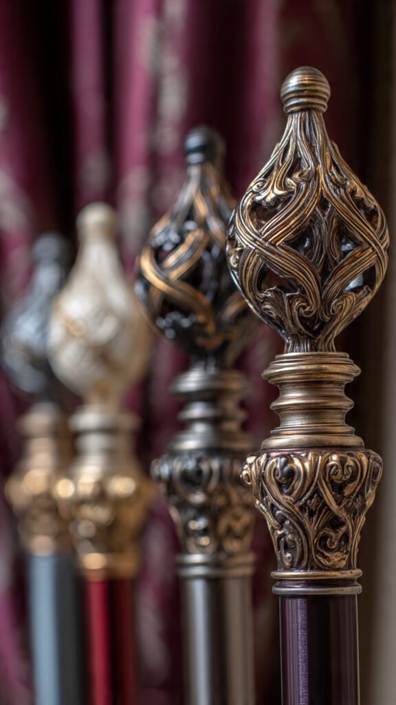 Designer Curtain Rods, Finials, and Hardware curtain design