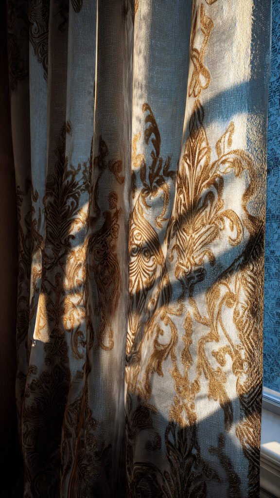 Patterned Curtains as Window Art curtain design