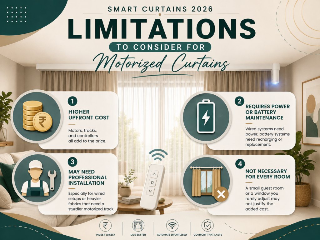Limitations to Consider for Motorized Curtains | Limitations to Consider for Smart Curtains