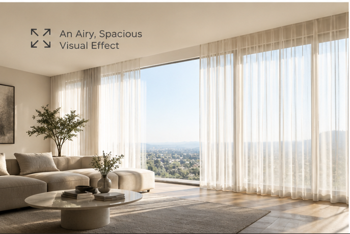 Benefits of Sheer Curtains An Airy, Spacious Visual Effect 